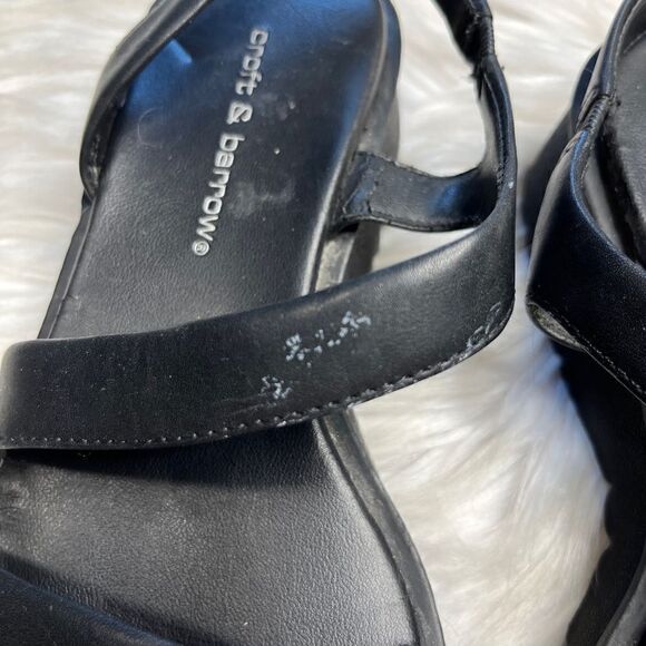 Croft & Barrow St. Catherine Strappy Flat Sandals Black Size 6.5 - Picture 4 of 7